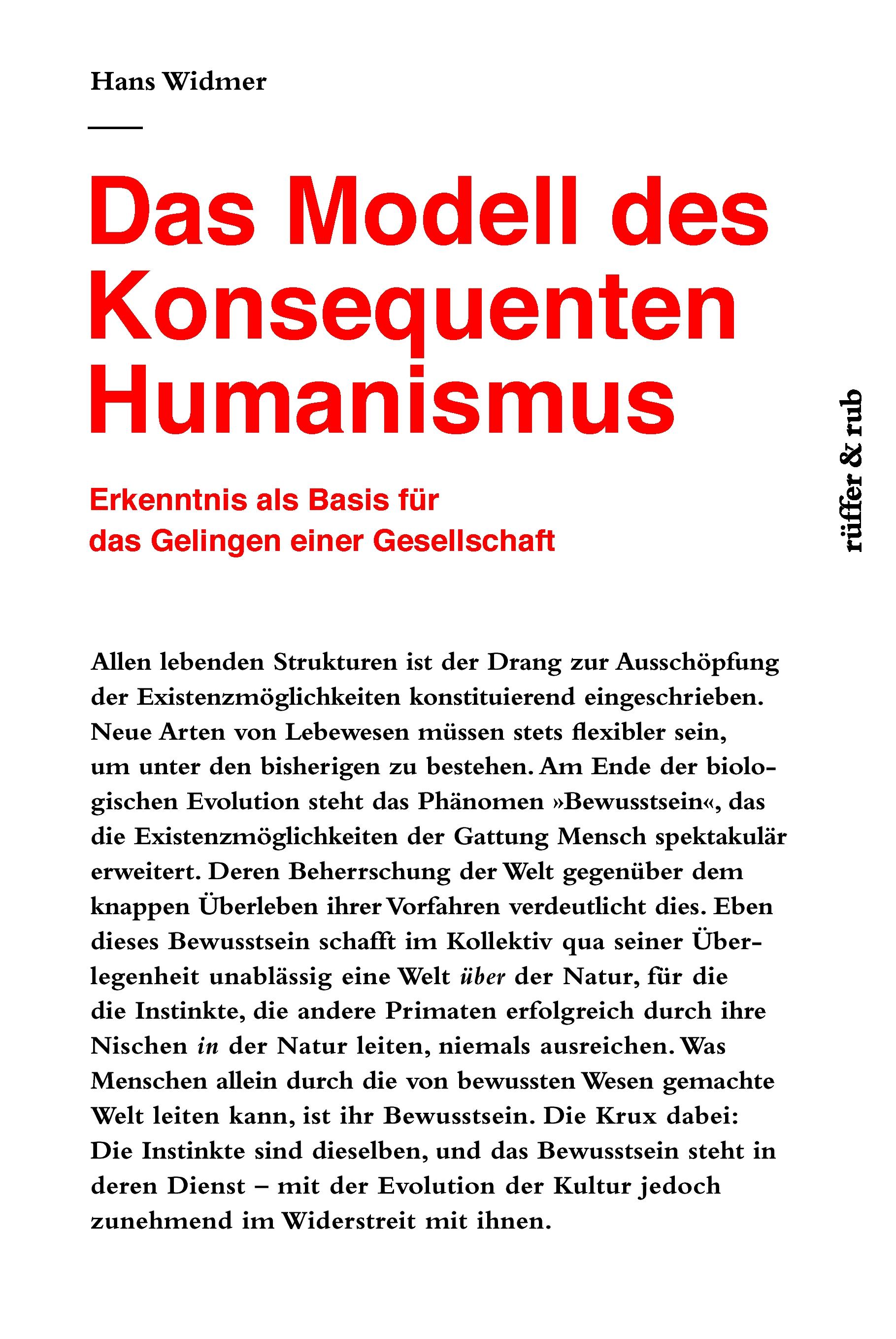 Vorderes Coverbild Das Modell des Konsequenten Humanismus