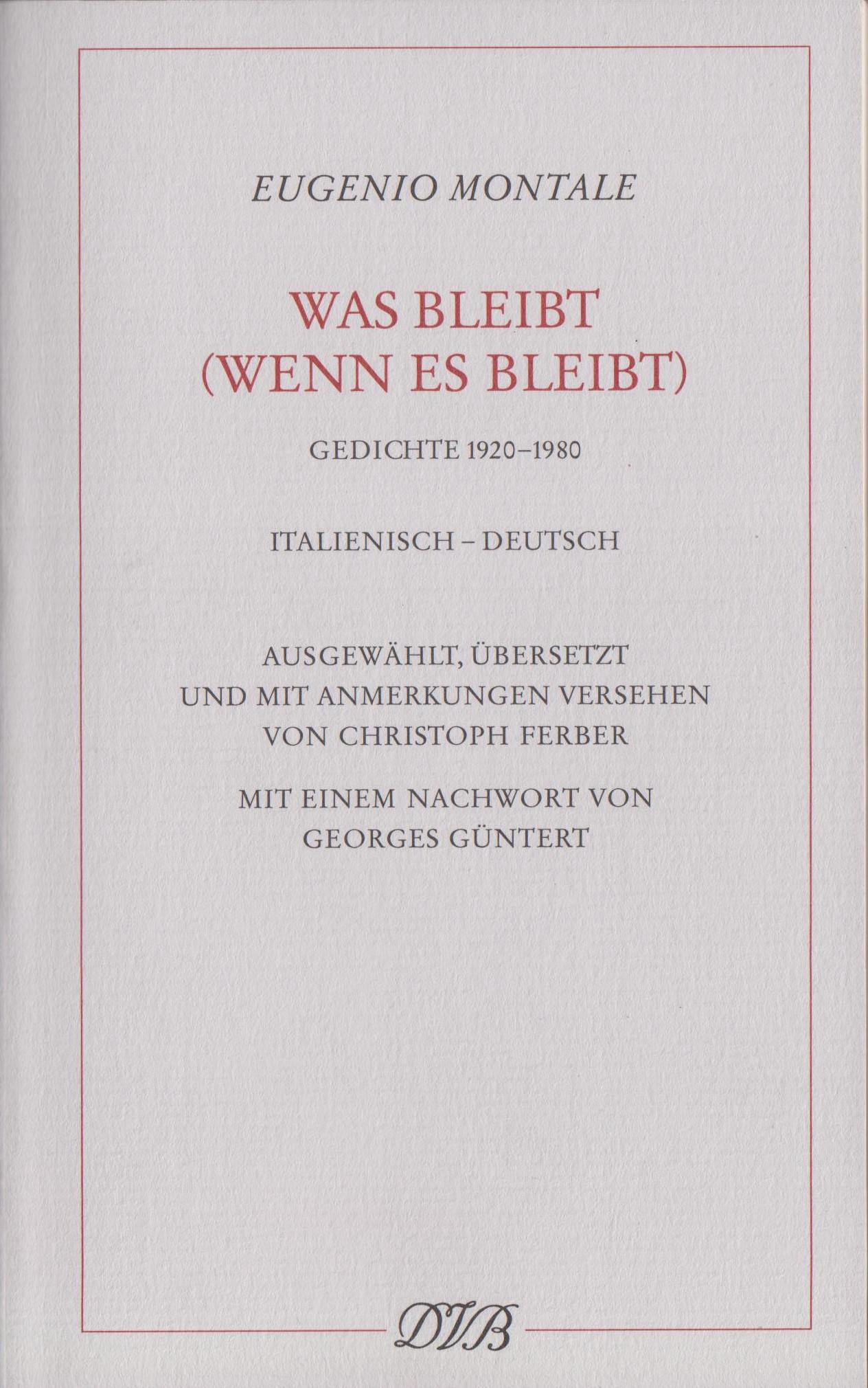 Vorderes Coverbild Was bleibt (wenn es bleibt)