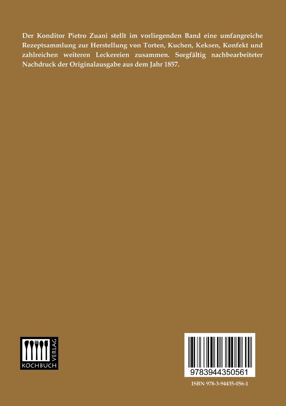 Rückseitencover Die Kuchen- und Zuckerbäckerei