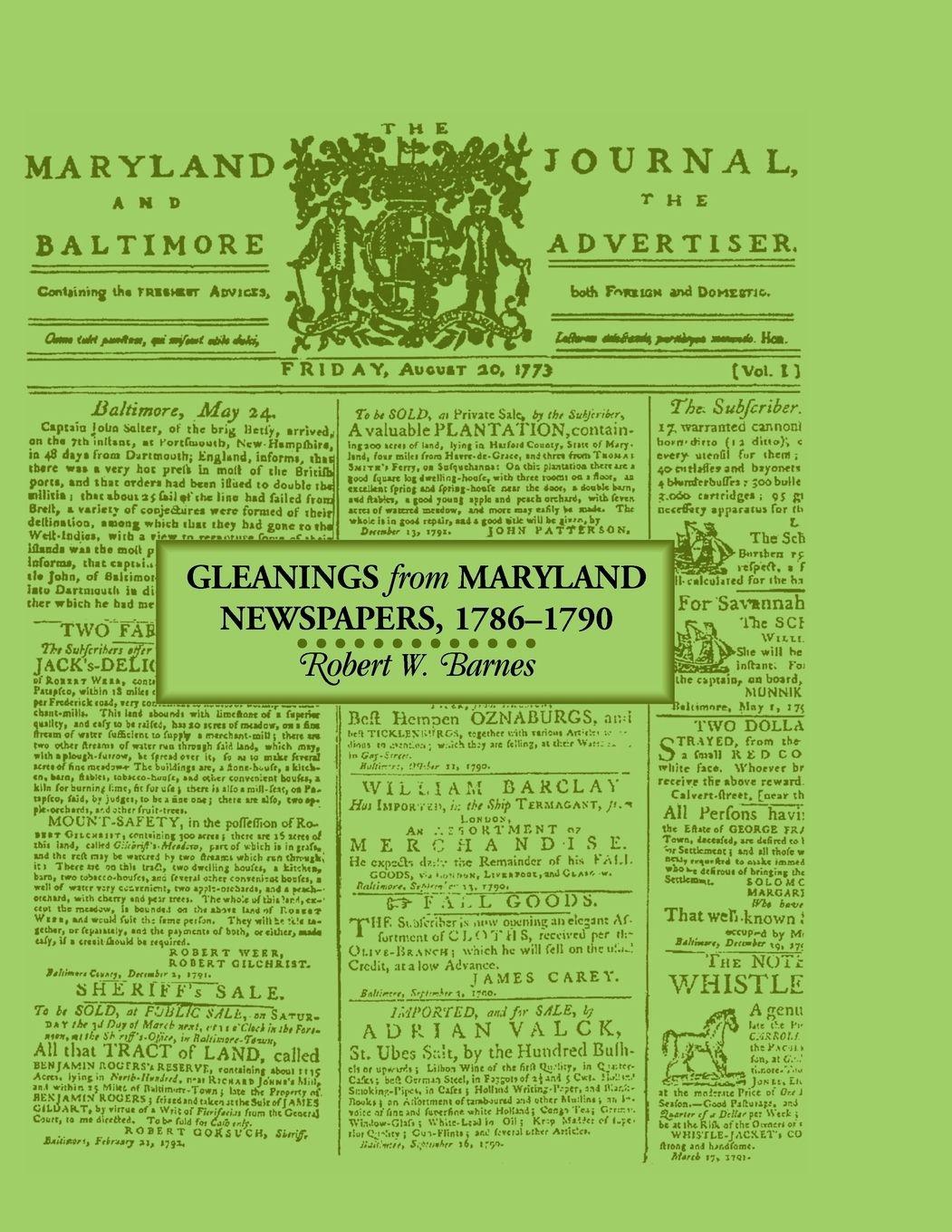 Vorderes Coverbild Gleanings from Maryland Newspapers 1786-90