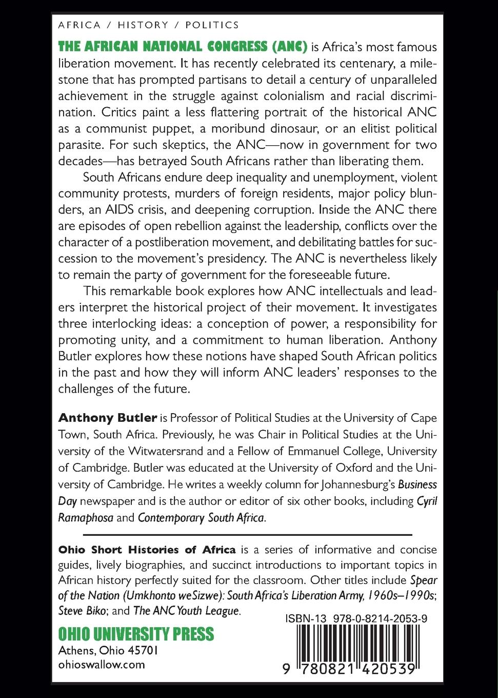 Rückseitencover The Idea of the ANC