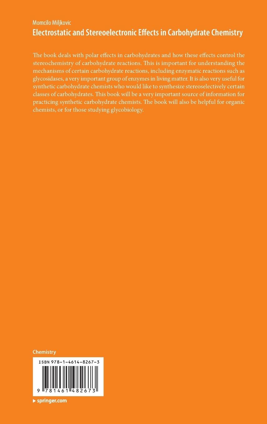 Rückseitencover Electrostatic and Stereoelectronic Effects in Carbohydrate Chemistry