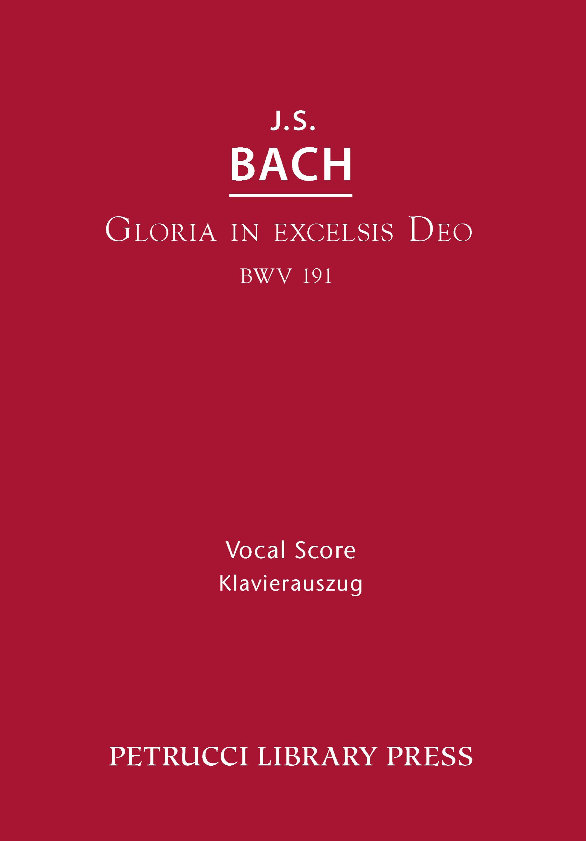 Vorderes Coverbild Gloria in Excelsis Deo, BWV 191