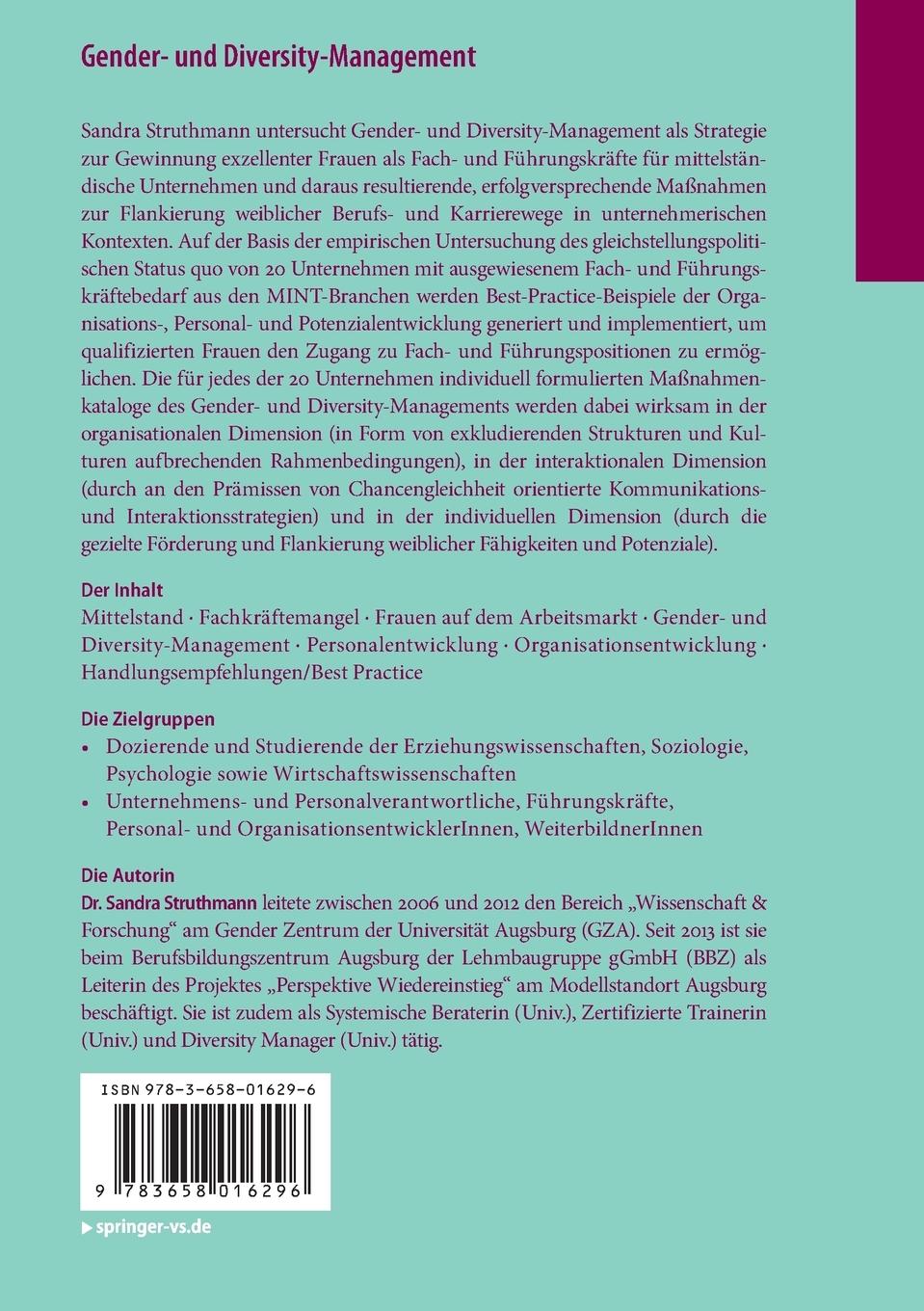 Rückseitencover Gender- und Diversity-Management