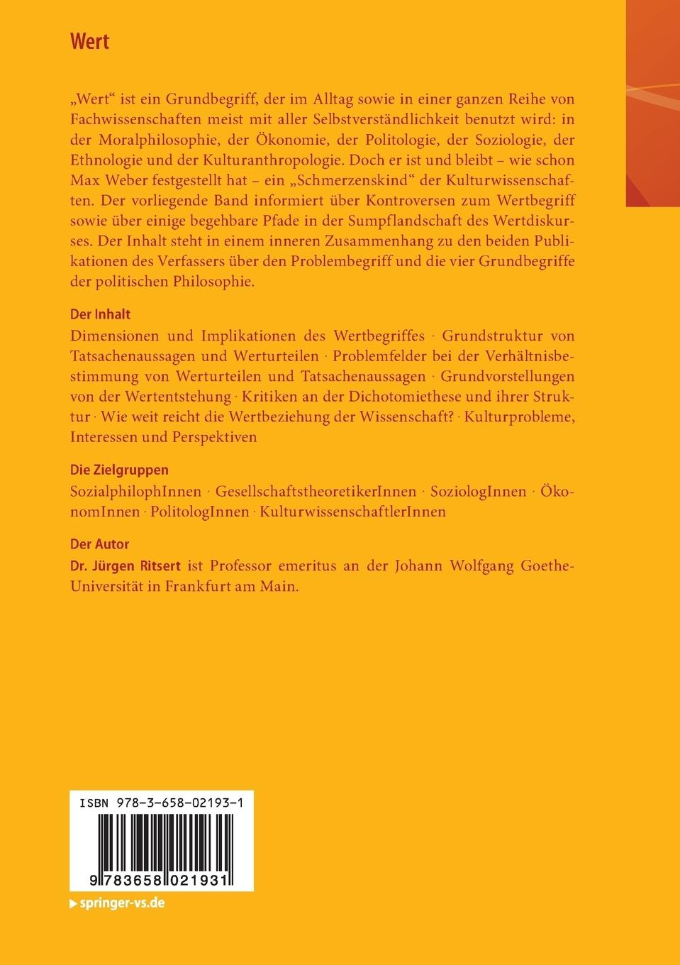 Rückseitencover Wert