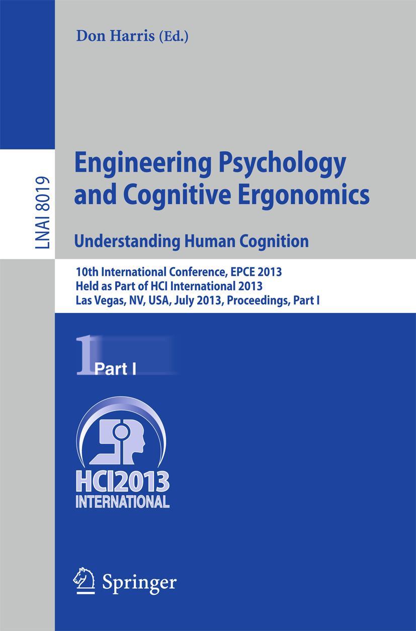 Vorderes Coverbild Engineering Psychology and Cognitive Ergonomics. Understanding Human Cognition