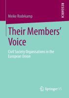 Vorderes Coverbild Their Members' Voice