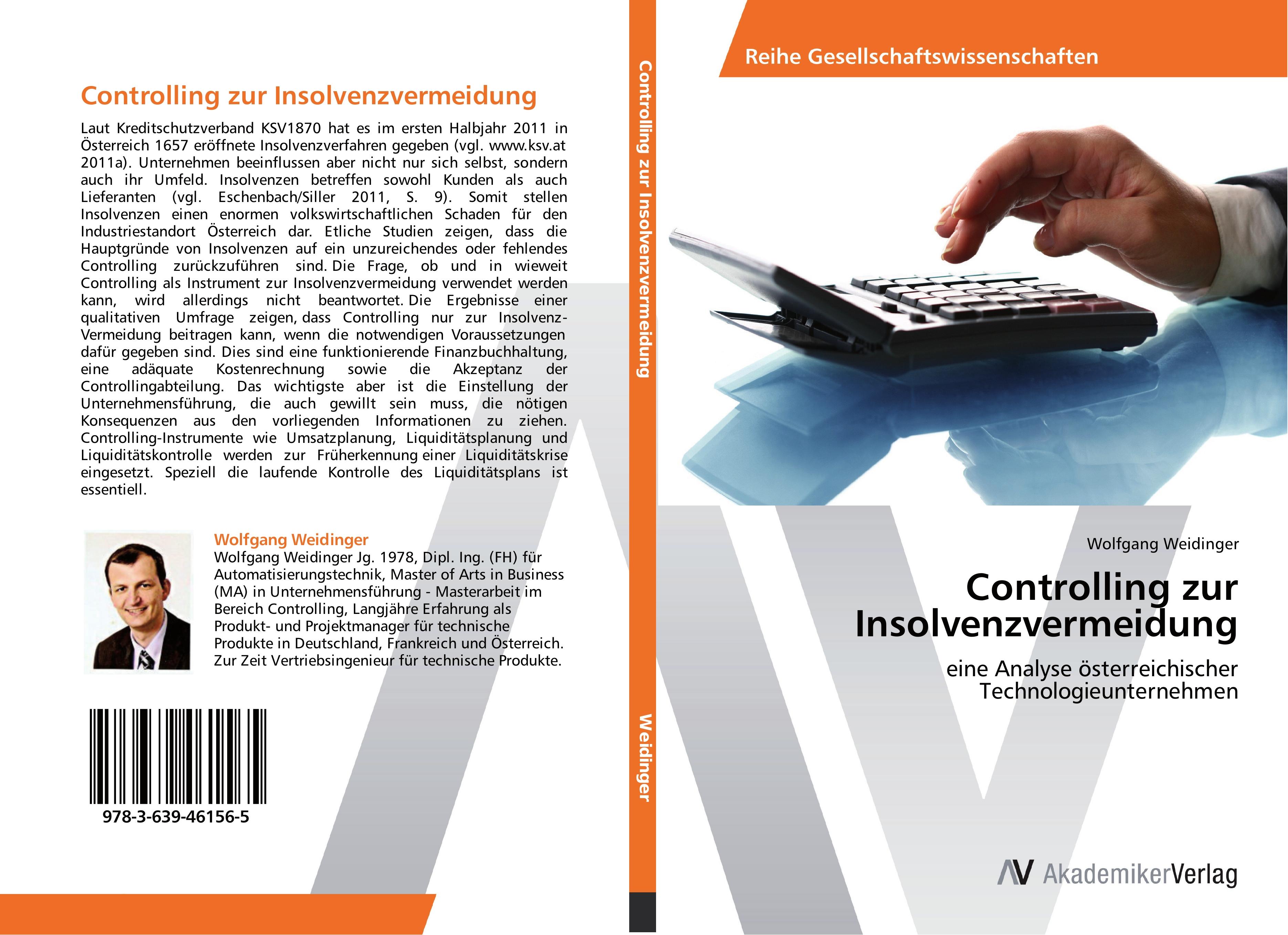 Vorderes Coverbild Controlling zur Insolvenzvermeidung