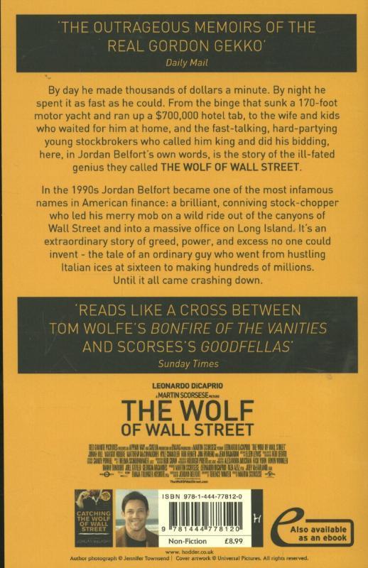 Rückseitencover The Wolf of Wall Street