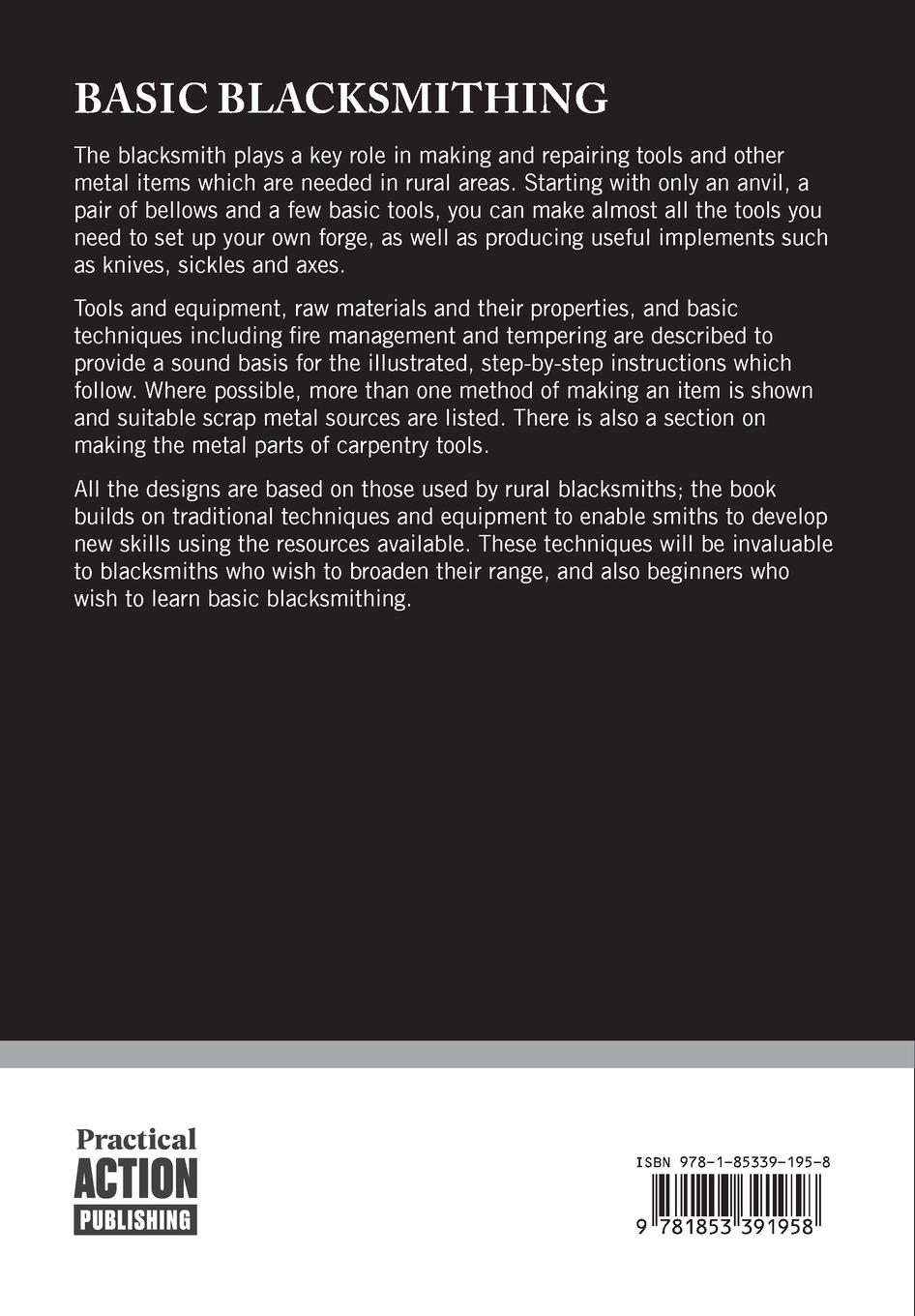 Rückseitencover Basic Blacksmithing