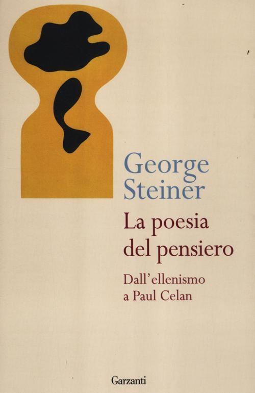 Vorderes Coverbild La poesia del pensiero. Dall'ellenismo a Paul Celan