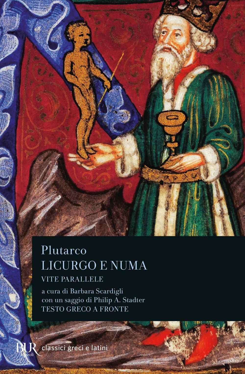 Vorderes Coverbild Vite parallele. Licurgo e Numa Pompilio. Testo greco a fronte