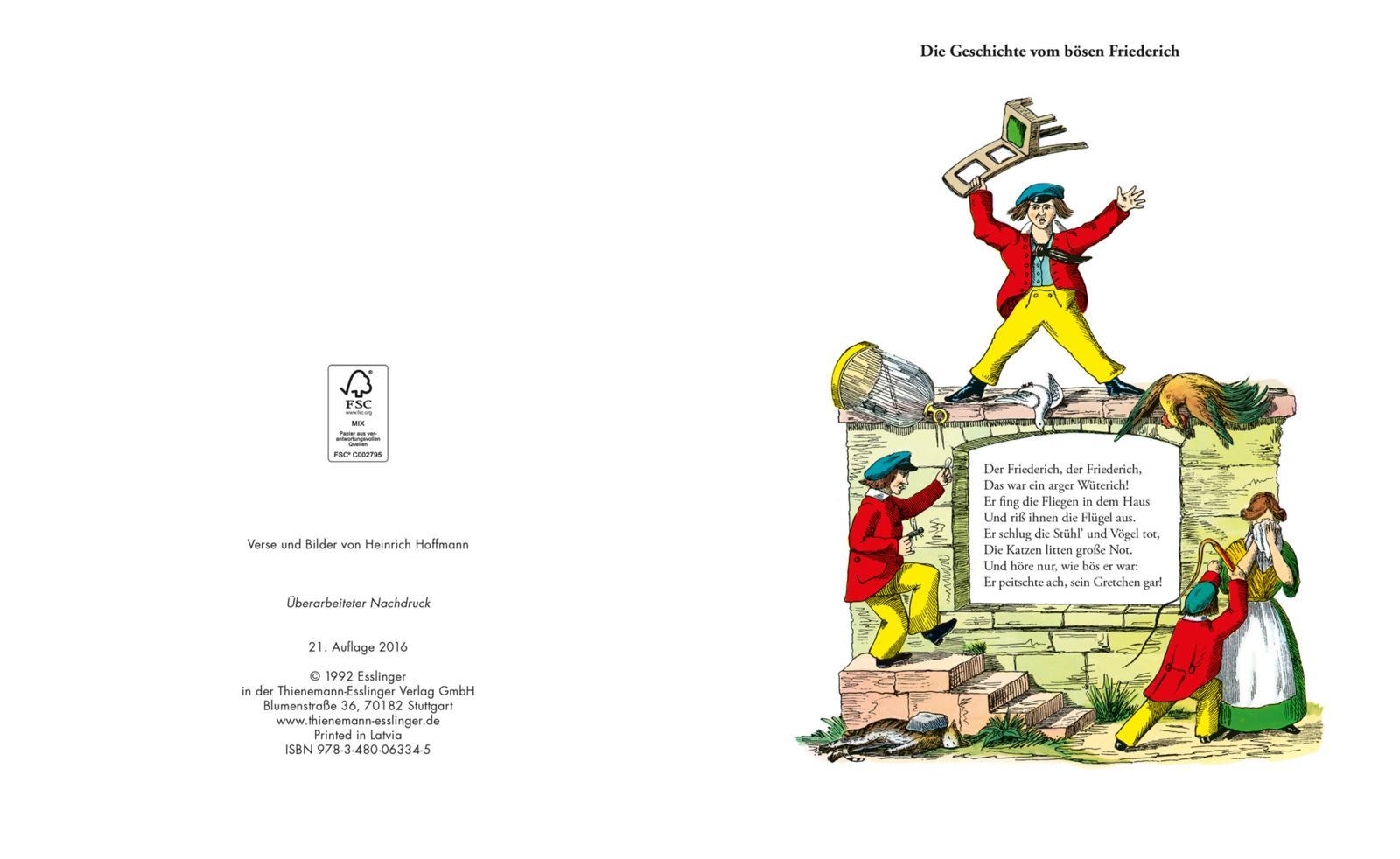 Beispielinhalt (Bild) Der Struwwelpeter: Bilderbuch