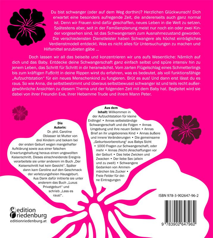 Rückseitencover Brüt es aus! Die freie Schwangerschaft: Methode mit Mama, Baby und Co