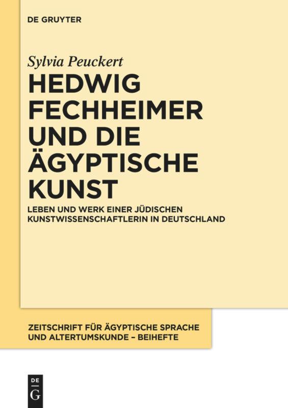 Vorderes Coverbild Hedwig Fechheimer und die ägyptische Kunst