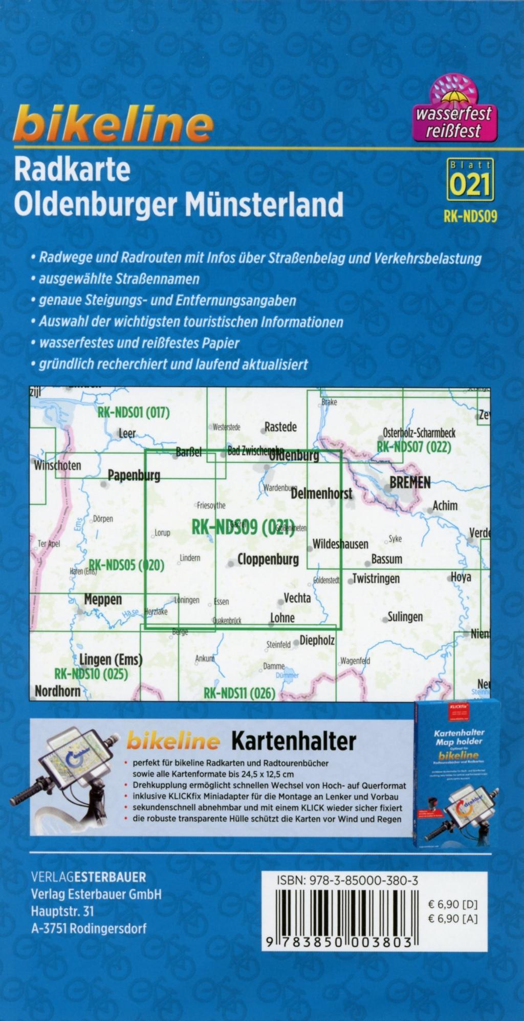 Beispielinhalt (Bild) Bikeline Radkarte Oldenburger Münsterland 1 : 75.000