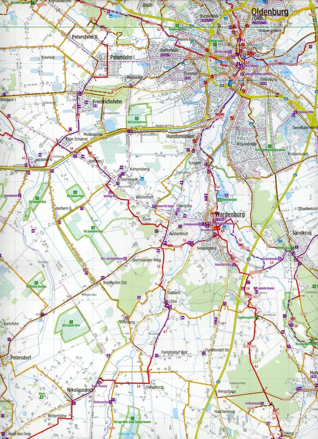 Beispielinhalt (Bild) Bikeline Radkarte Oldenburger Münsterland 1 : 75.000
