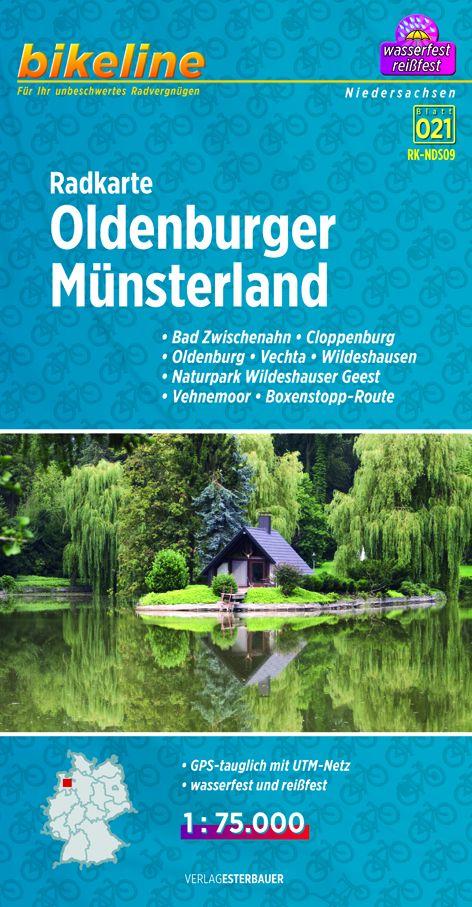 Vorderes Coverbild Bikeline Radkarte Oldenburger Münsterland 1 : 75.000