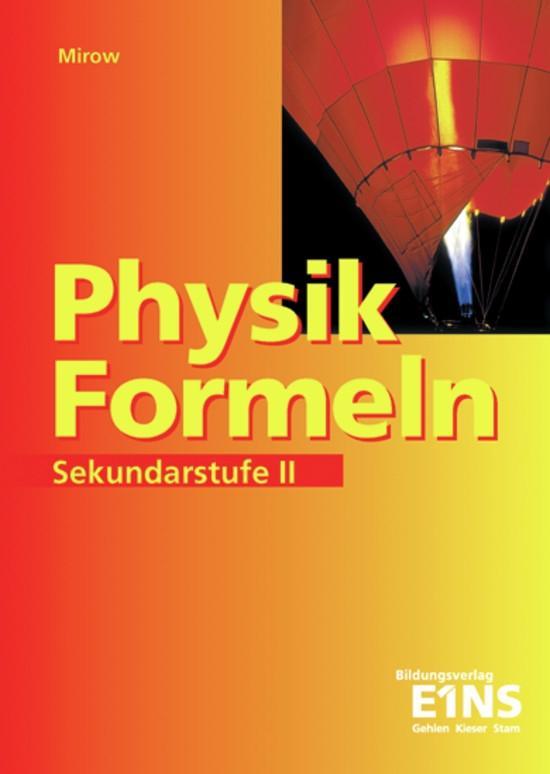 Vorderes Coverbild Physik-Formeln. Sekundarstufe 2