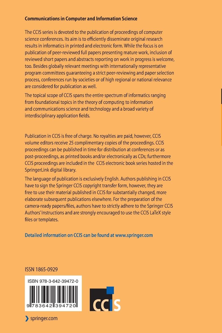 Rückseitencover HCI International 2013 - Posters' Extended Abstracts