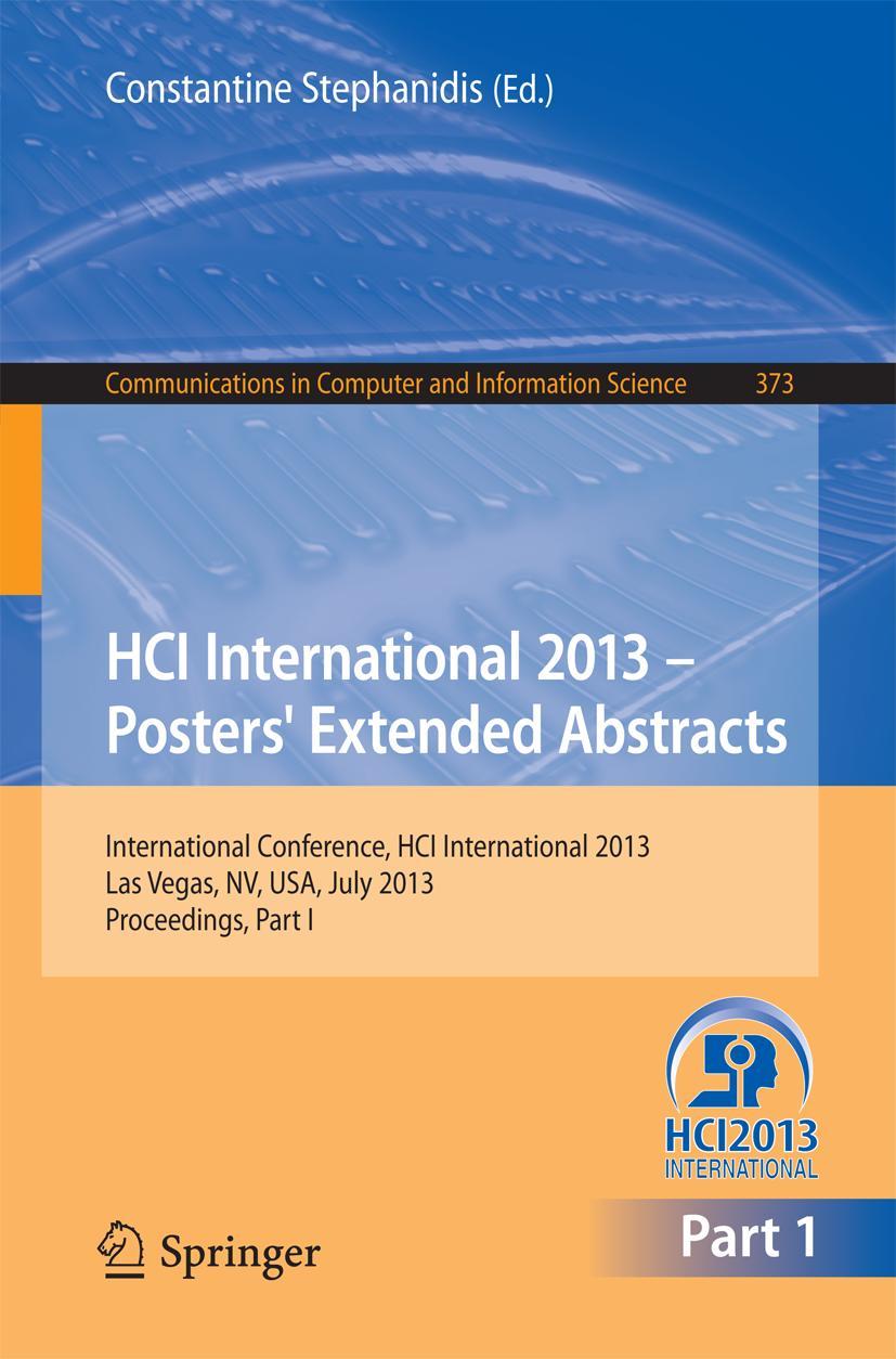 Vorderes Coverbild HCI International 2013 - Posters' Extended Abstracts