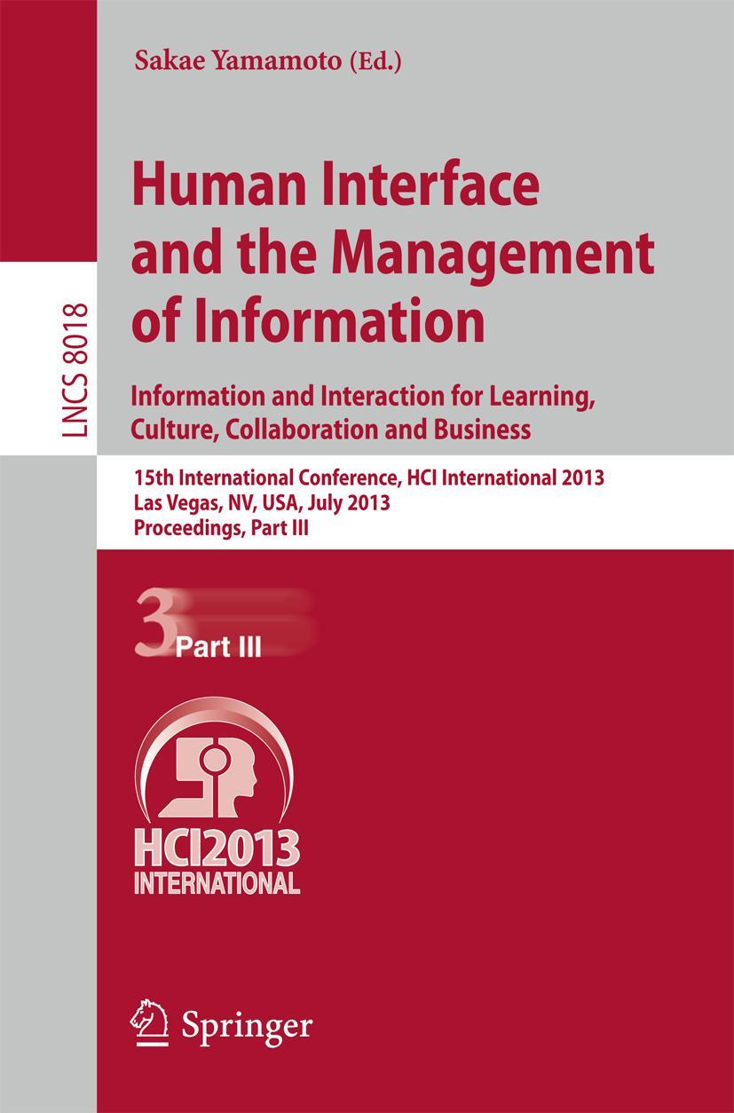 Vorderes Coverbild Human Interface and the Management of Information