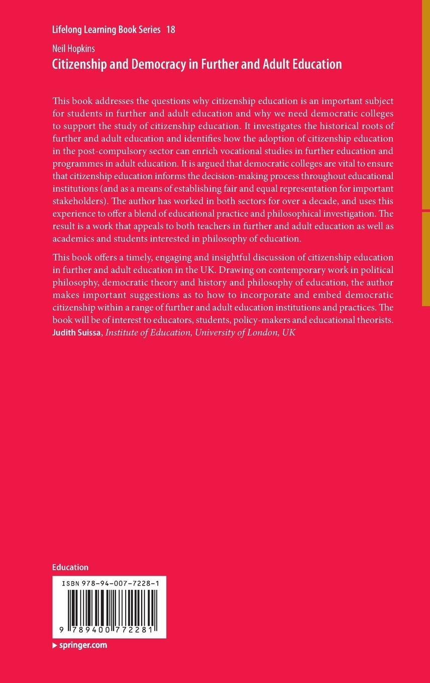 Rückseitencover Citizenship and Democracy in Further and Adult Education