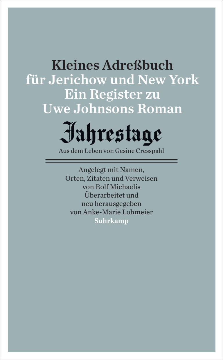 Vorderes Coverbild Kleines Adressbuch für Jerichow und New York