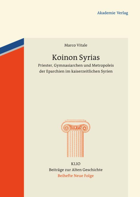 Vorderes Coverbild Koinon Syrias