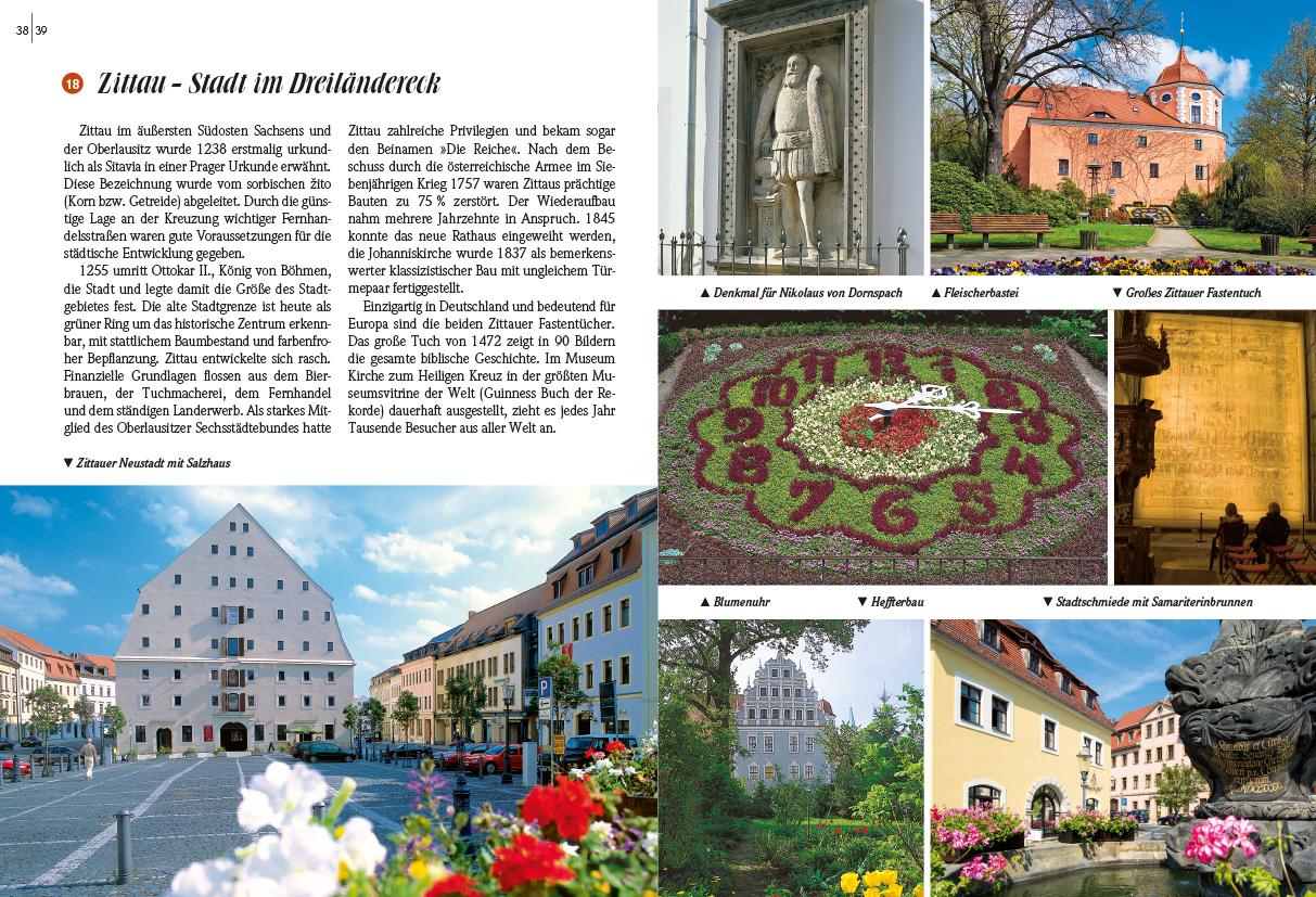 Beispielinhalt (Bild) Die Oberlausitz - Landschaft zwischen Spree und Neiße: Görlitz, Bautzen, Zittauer Gebirge, Heide- und Teichlandschaft