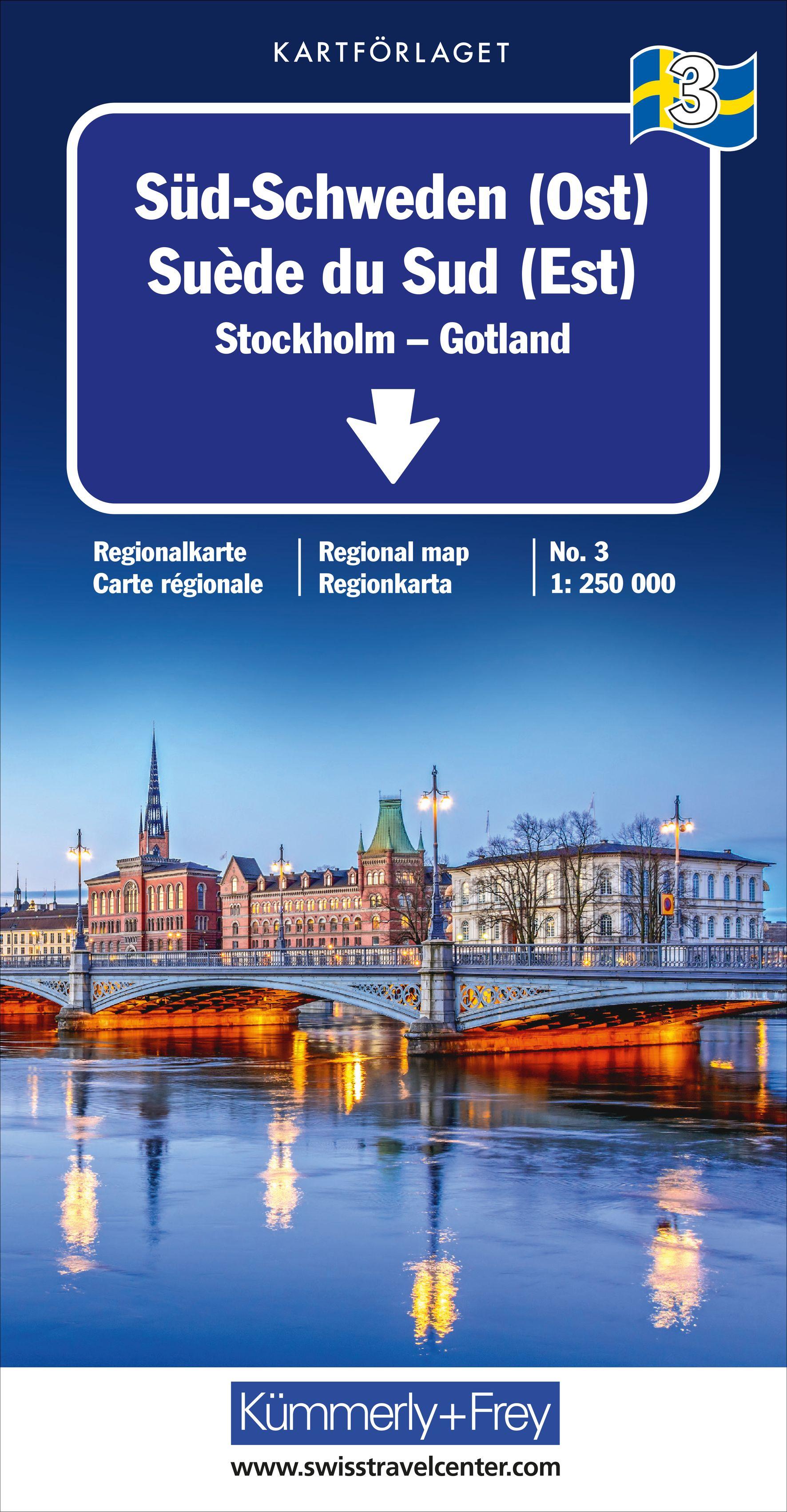 Vorderes Coverbild Süd-Schweden (Ost) Nr. 03 Regionalkarte Schweden 1:250 000