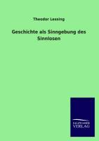 Vorderes Coverbild Geschichte als Sinngebung des Sinnlosen