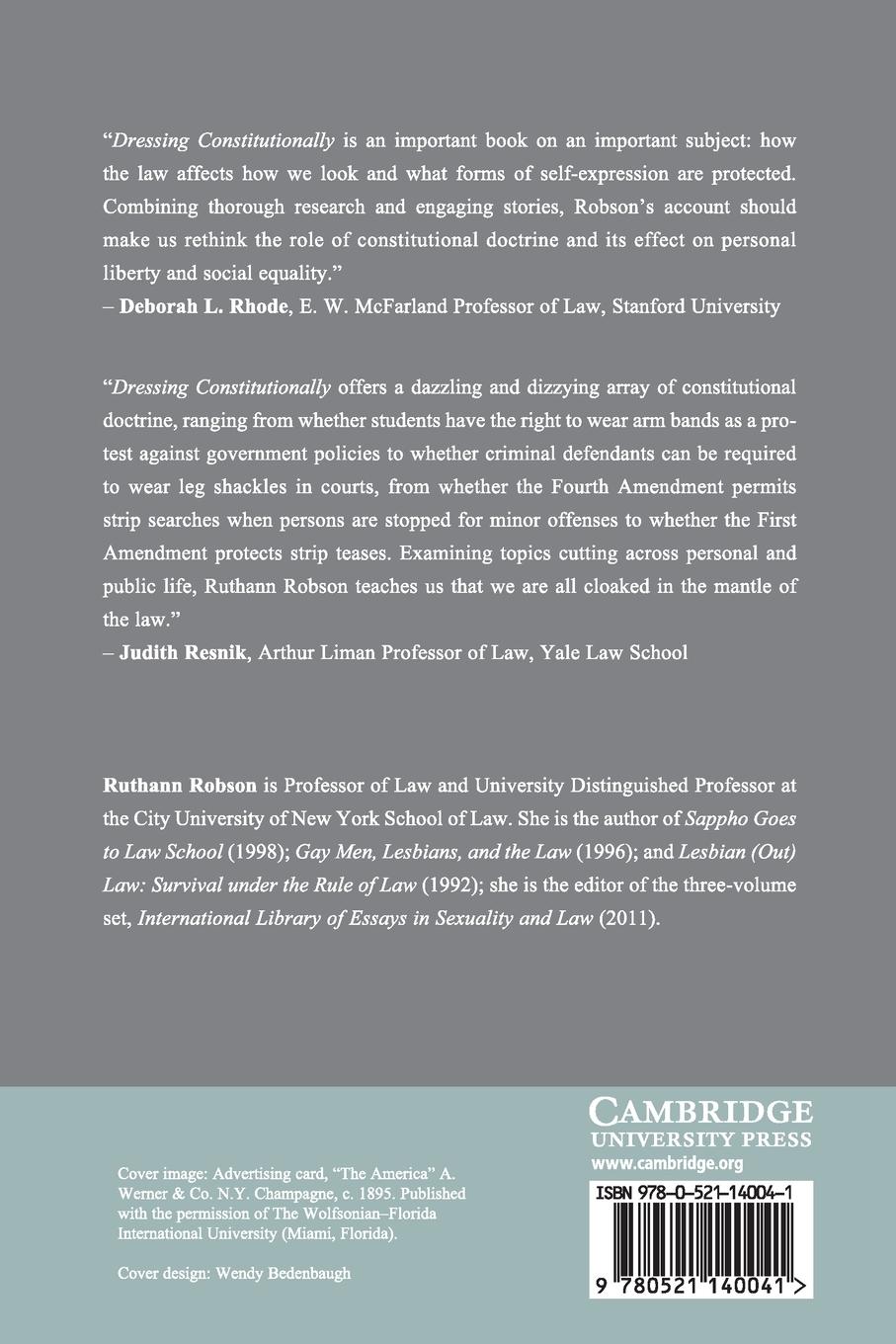 Rückseitencover Dressing Constitutionally