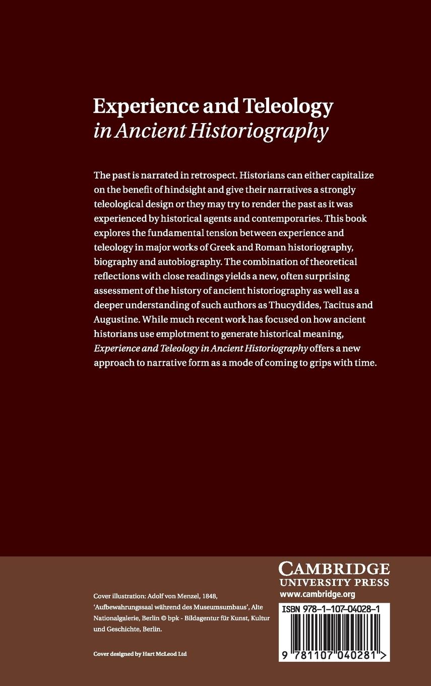 Rückseitencover Experience and Teleology in Ancient Historiography