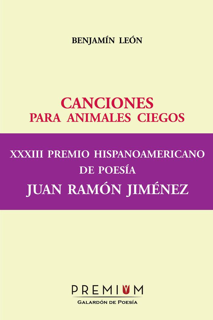 Vorderes Coverbild Canciones para animales ciegos