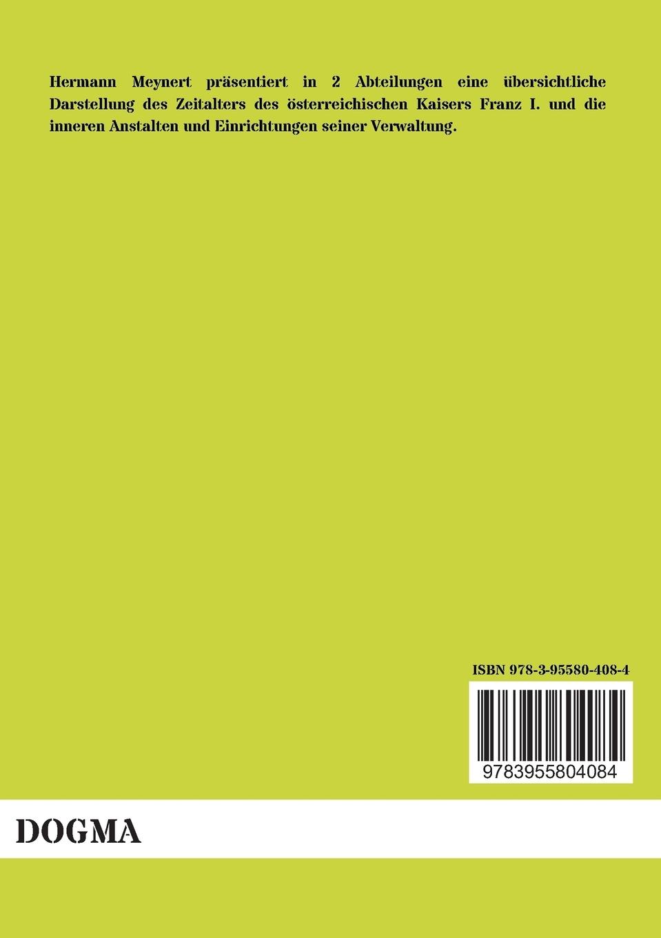 Rückseitencover Franz I. Kaiser von Österreich und sein Zeitalter