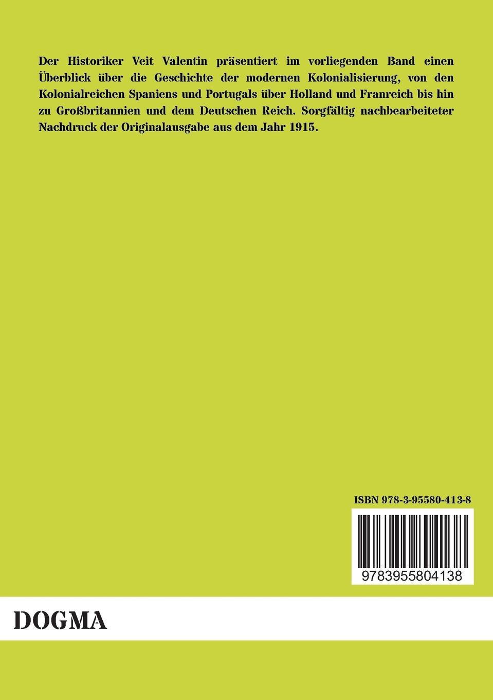 Rückseitencover Kolonialgeschichte der Neuzeit
