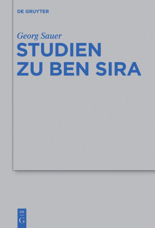 Vorderes Coverbild Studien zu Ben Sira