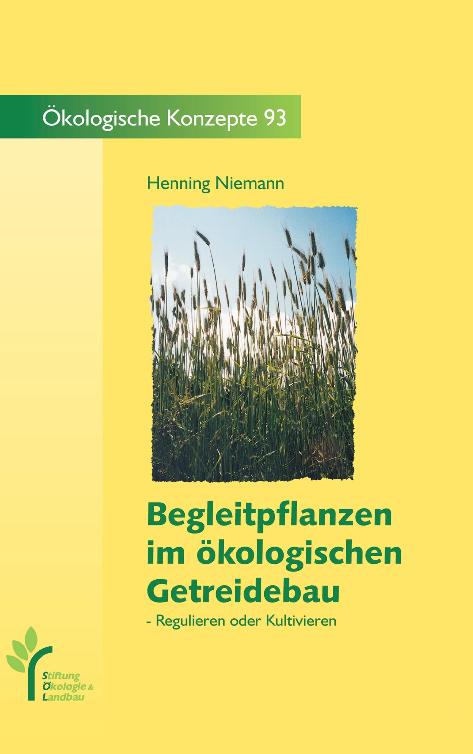 Vorderes Coverbild Begleitpflanzen im ökologischen Getreidebau