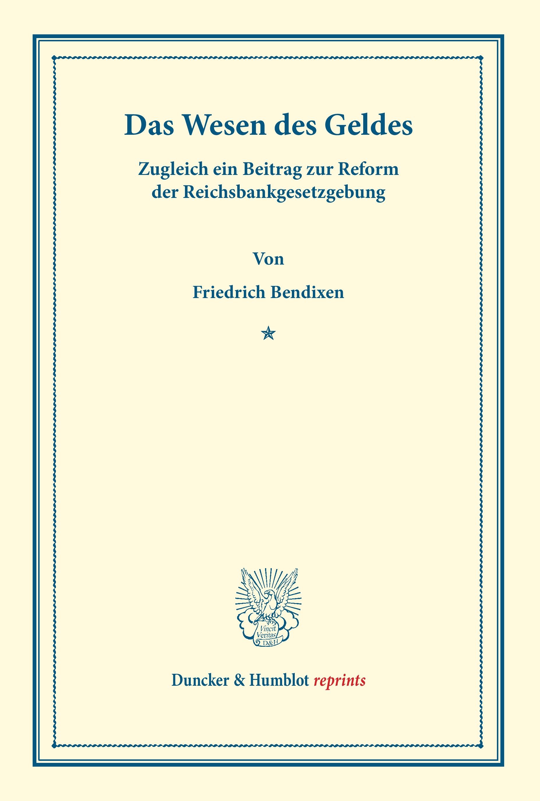 Vorderes Coverbild Das Wesen des Geldes