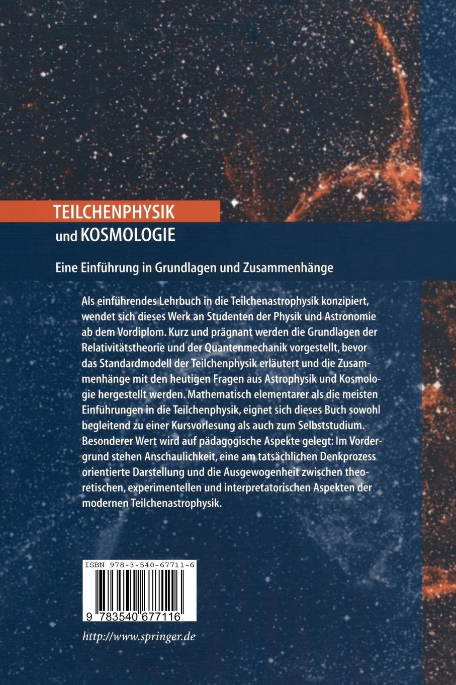 Rückseitencover Teilchenphysik und Kosmologie