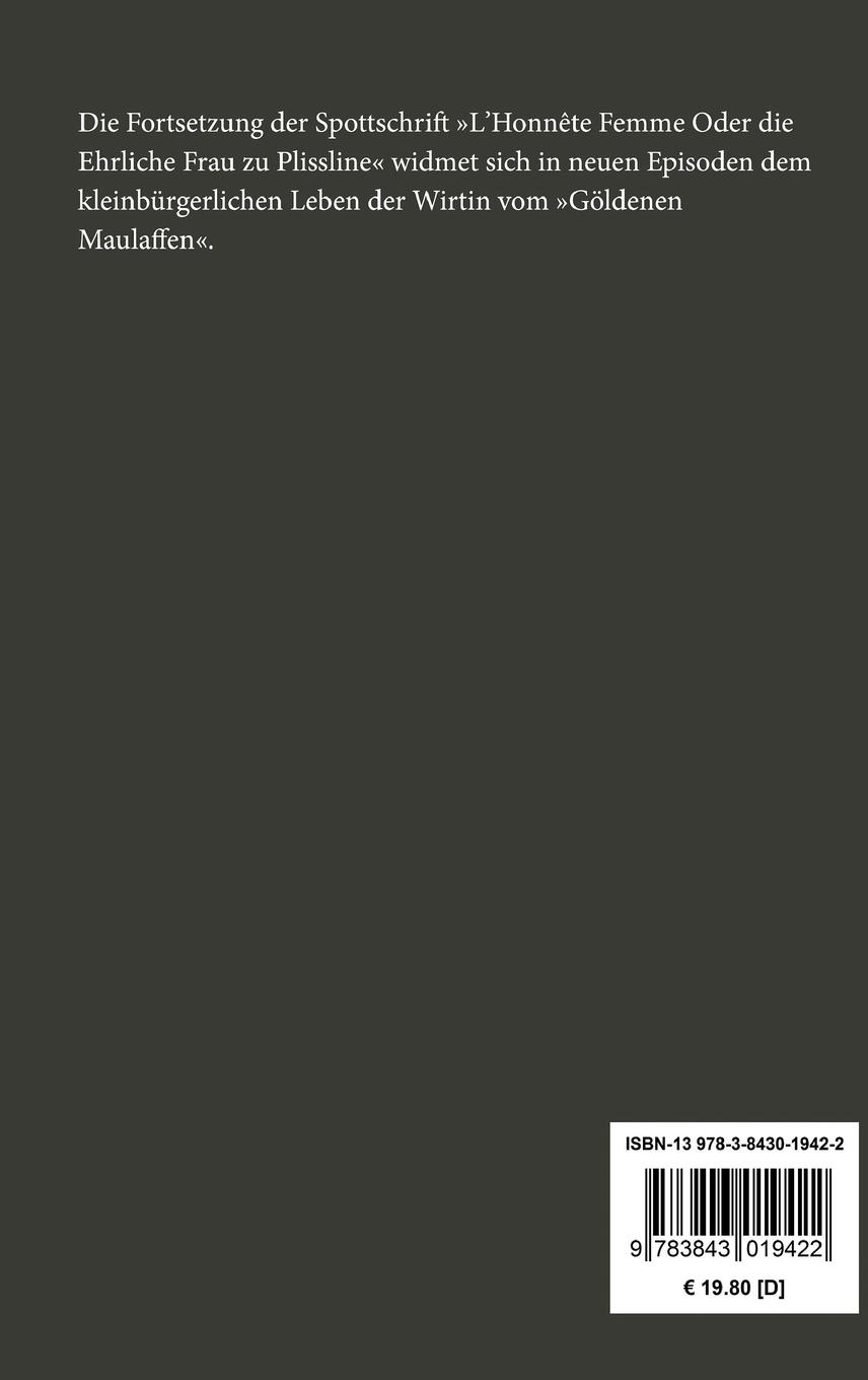 Rückseitencover Der ehrlichen Frau Schlampampe Krankheit und Tod