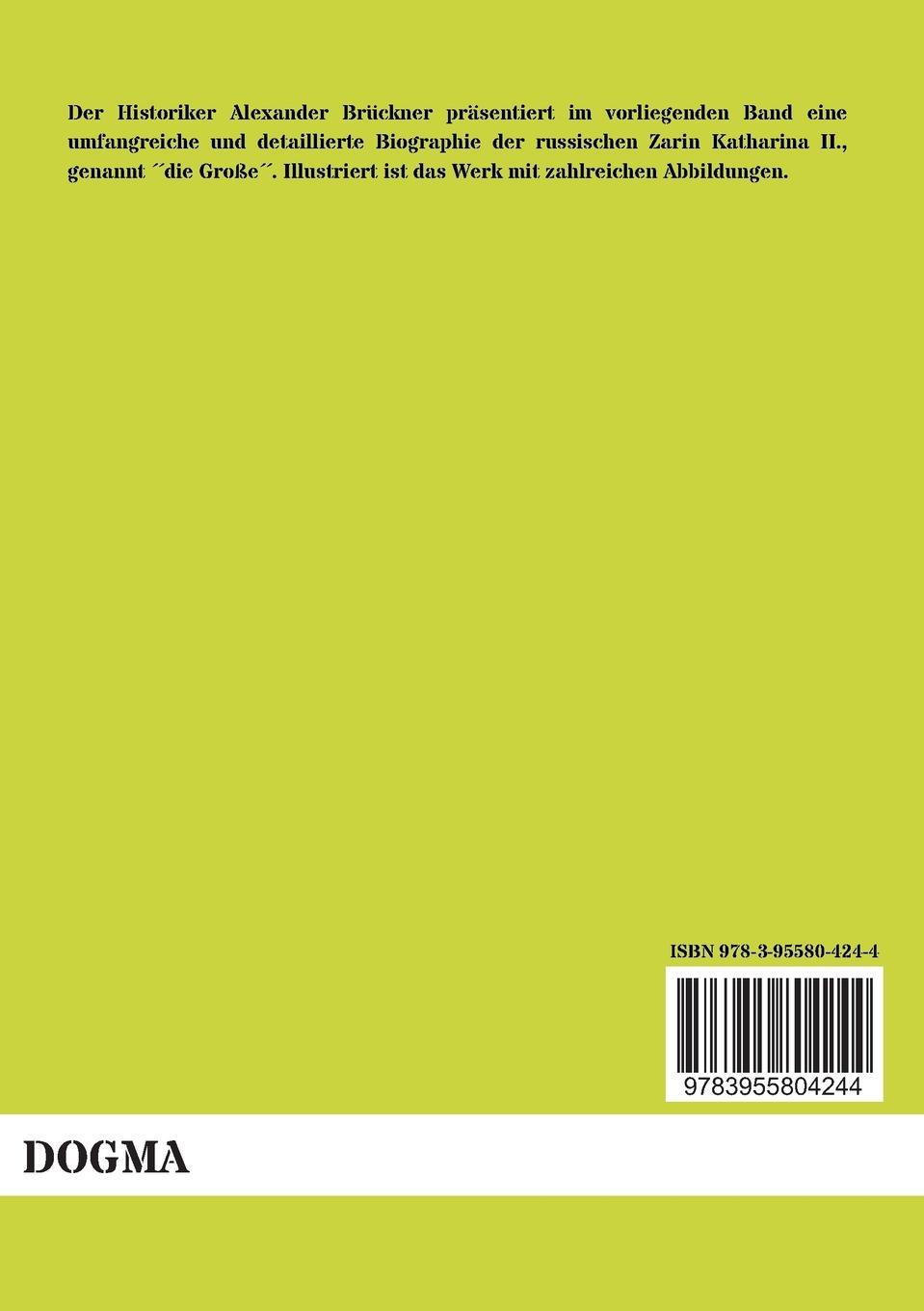 Rückseitencover Katharina die Zweite von Russland
