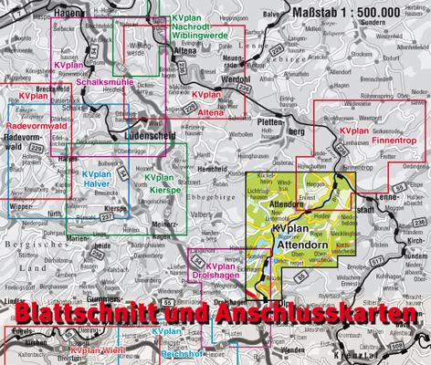 Rückseitencover Attendorn mit Biggesee, KVplan, Wanderkarte/Radkarte/Stadtplan, 1:20.000 / 1:10.000 / 1:5.000