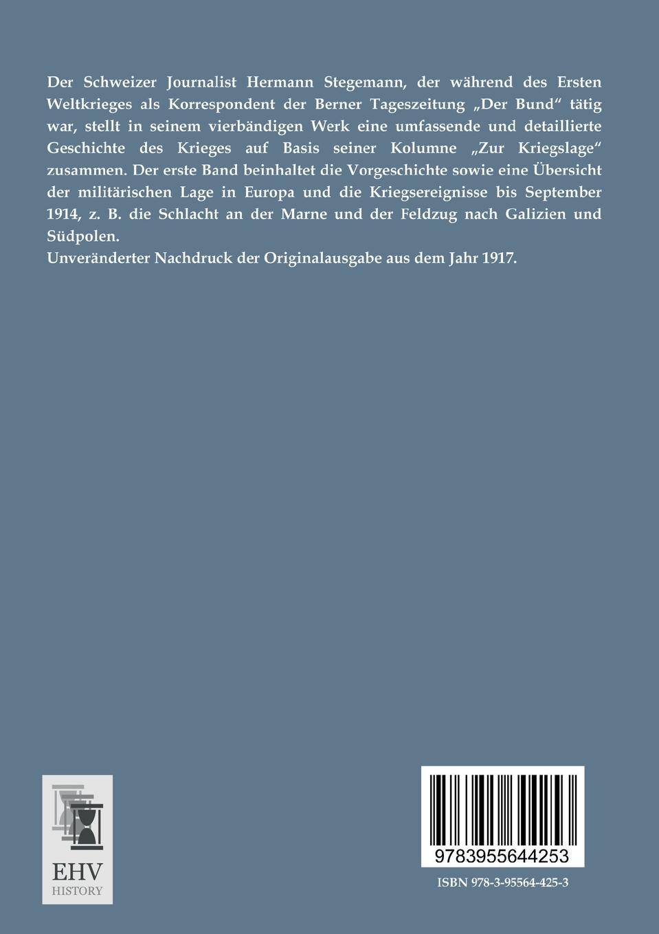 Rückseitencover Geschichte des Krieges