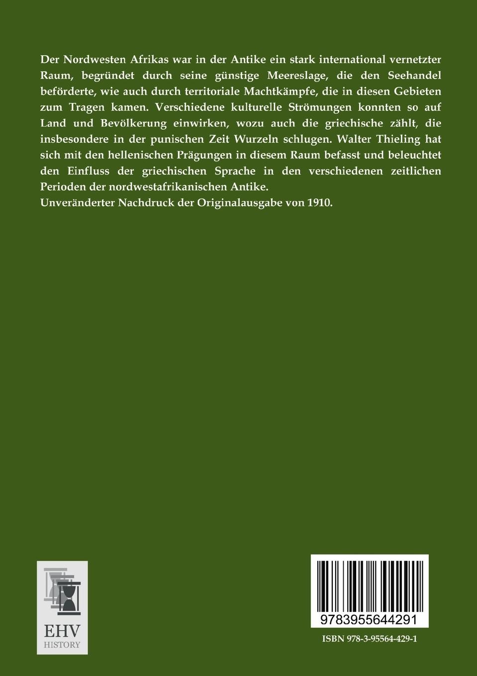 Rückseitencover Der Hellenismus in Kleinafrika