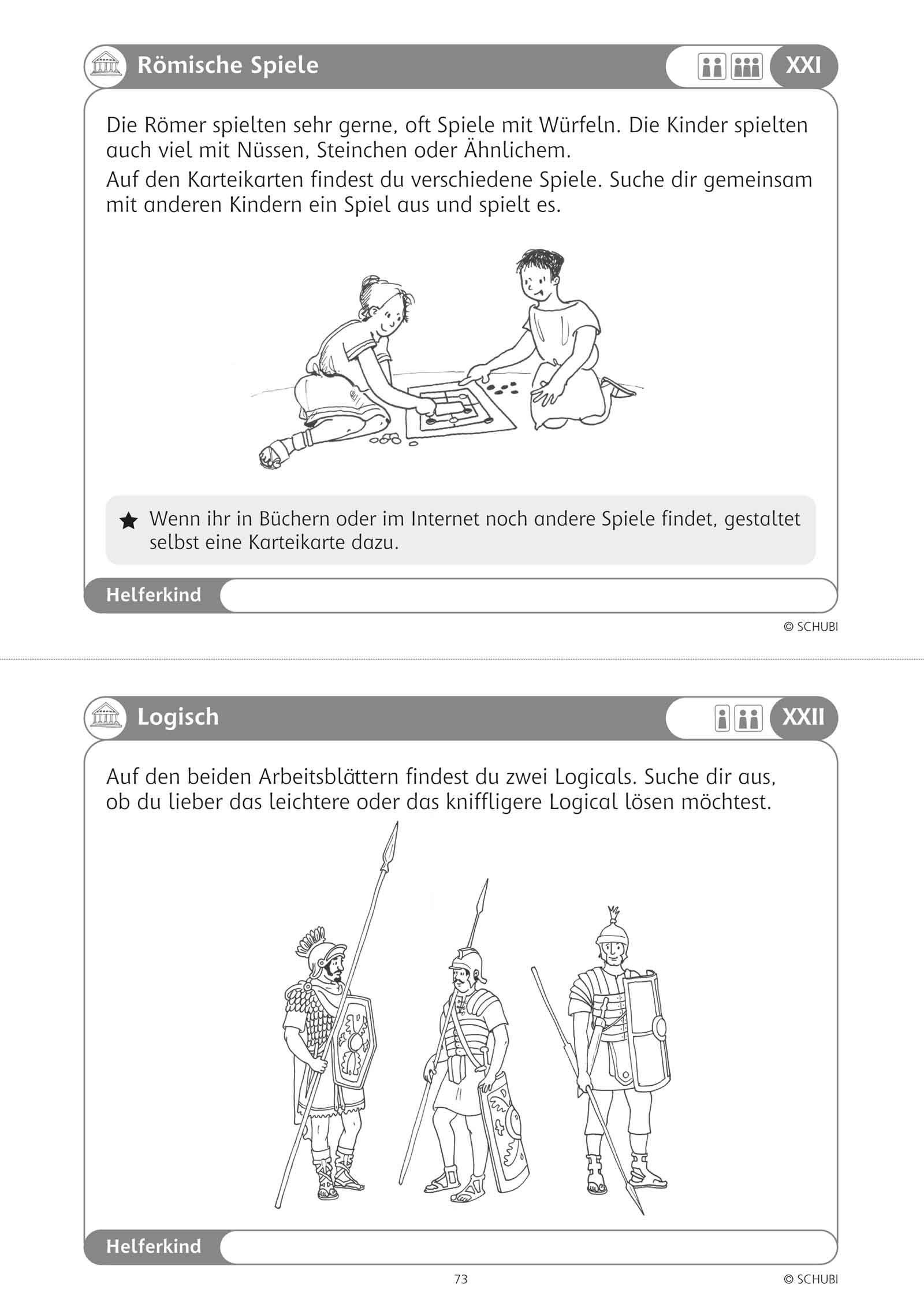 Beispielinhalt (Bild) Römer. Werkstatt 3. / 4. Schuljahr