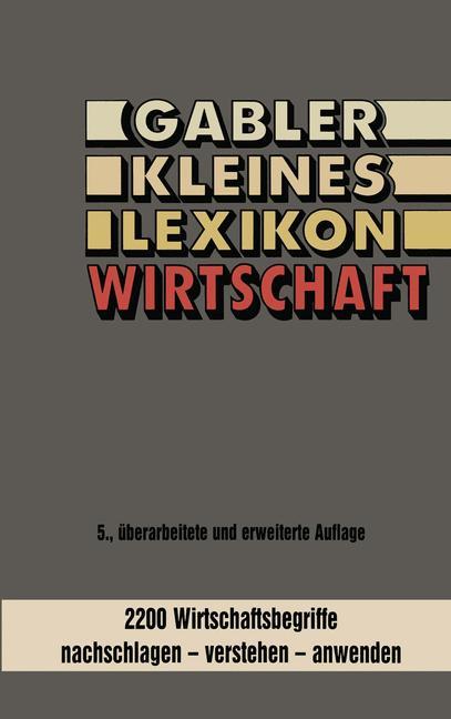 Vorderes Coverbild Gabler kleines Lexikon Wirtschaft
