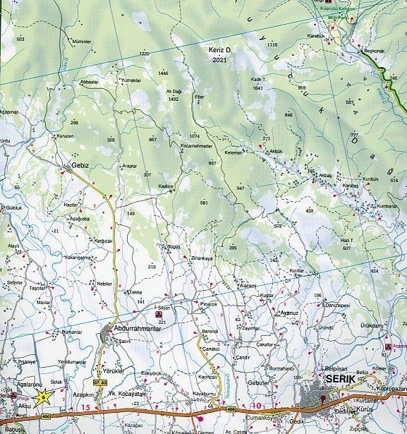 Beispielinhalt (Bild) Türkische Riviera 1 : 150 000. Auto- und Freizeitkarte