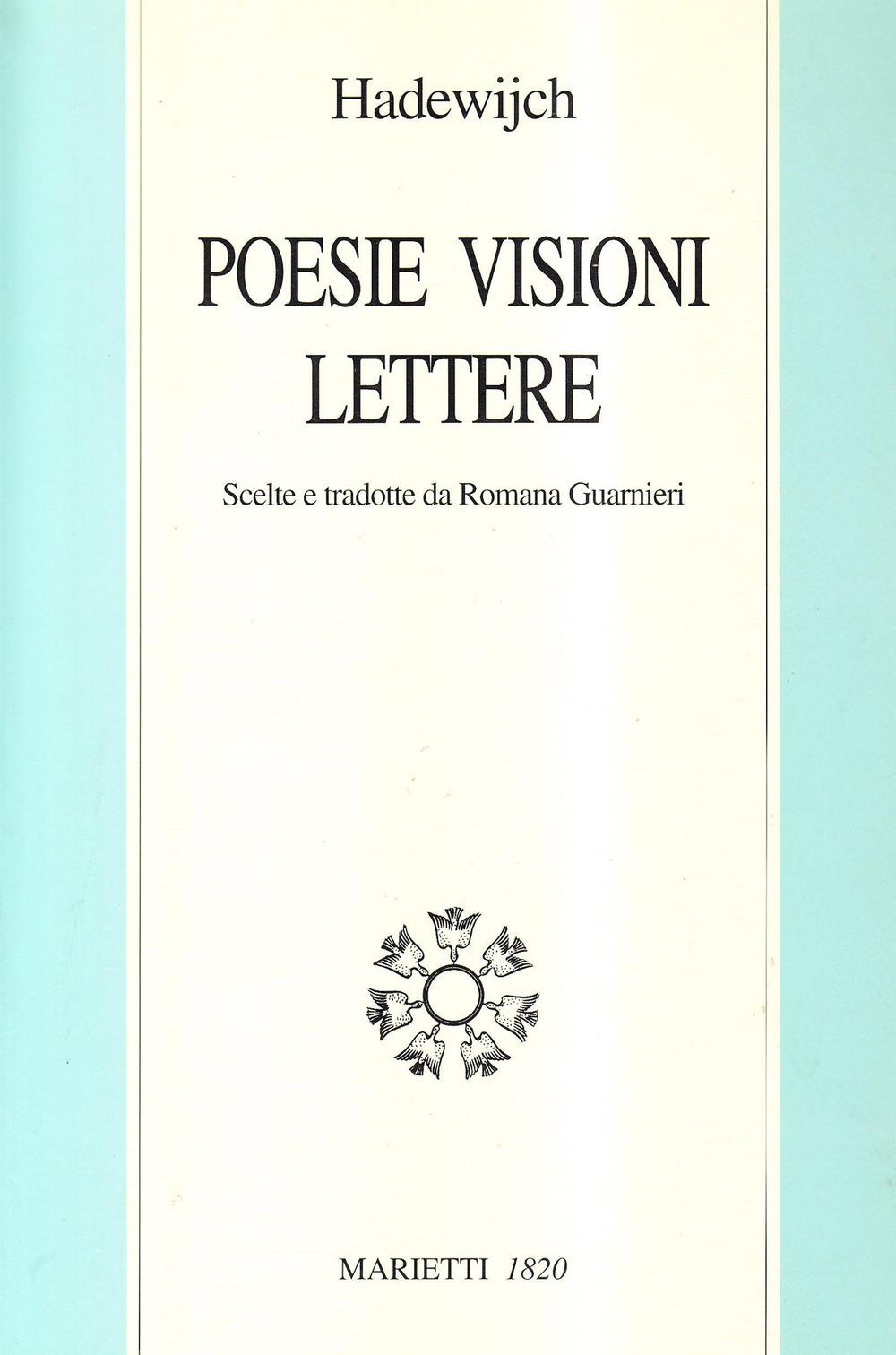 Vorderes Coverbild Poesie visioni lettere